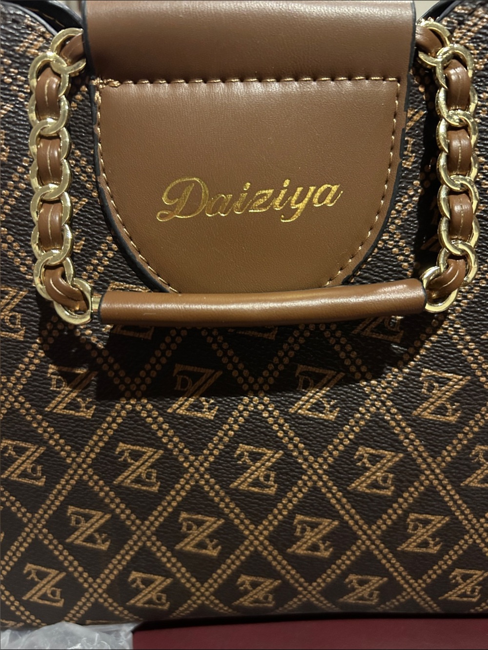 Brown Monogram Satchel, Chain Handles, Guitar Strap, Standard Strap & Bag Charm - Picture 9 of 10